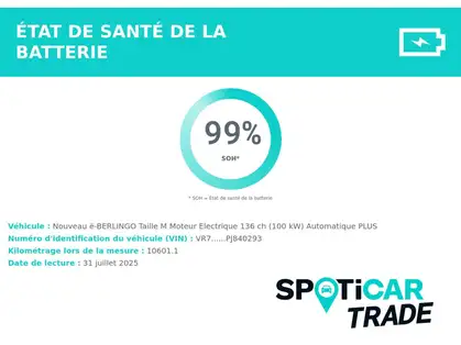 CITROEN BERLINGO MULTISPACE Taille M 136 ch 54 kWh Plus