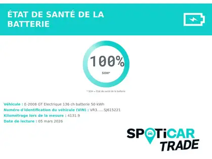 PEUGEOT 2008 50 kWh 136 ch GT