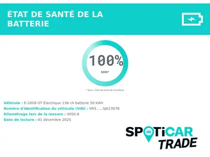 PEUGEOT 2008 50 kWh 136 ch GT
