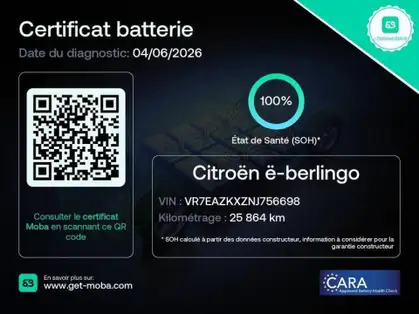 CITROEN BERLINGO VAN E-BERLINGO M 800 100 KW (136 CH) BATTERIE 50 KWH DRIVER